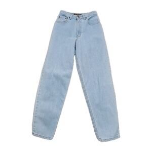 Vintage Route 66 Relaxed Fit High Waist Mom Jeans 90s Light Wash Size 3/4